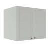 Módulo Armário Aéreo 68x80x56cm 2 Portas 100% MDF Cozinha Provence Robel Branco/Branco Matte