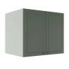 Módulo Armário Aéreo 68x80x56cm 2 Portas 100% MDF Cozinha Provence Robel Branco/Sálvia Matte