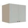 Módulo Armário Aéreo 68x80x56cm 2 Portas 100% MDF Cozinha Provence Robel Fendi/Branco Matte