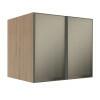 Módulo Armário Aéreo 68x80x56cm 2 Portas Vidro Reflecta Cozinha Modulada Robel Hanover