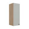 Módulo Armário Aéreo 88x30x34cm 1 Porta 100% MDF Cozinha Provence Robel Hanover/Branco Matte