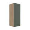 Módulo Armário Aéreo 88x30x34cm 1 Porta 100% MDF Cozinha Provence Robel Hanover/Salvia Matte
