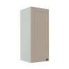 Módulo Armário Aéreo 88x35x34cm 1 Porta 100% MDF Cozinha Provence Robel Branco/Fendi Matte