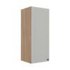 Módulo Armário Aéreo 88x35x34cm 1 Porta 100% MDF Cozinha Provence Robel Hanover/Branco Matte