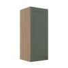 Módulo Armário Aéreo 88x35x34cm 1 Porta 100% MDF Cozinha Provence Robel Hanover/Salvia Matte