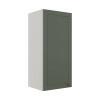 Módulo Armário Aéreo 88x40x34cm 1 Porta 100% MDF Cozinha Provence Robel Branco/Salvia Matte