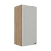 Módulo Armário Aéreo 88x40x34cm 1 Porta 100% MDF Cozinha Provence Robel Hanover/Branco Matte