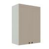 Módulo Armário Aéreo 88x60x34cm 2 Portas 100% MDF Cozinha Provence Robel Branco/Fendi Matte