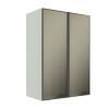 Módulo Armário Aéreo 88x60X34cm 2 Portas Vidro Reflecta Cozinha Modulada Robel Branco