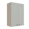 Módulo Armário Aéreo 88x60x34cm 2 Portas 100% MDF Cozinha Provence Robel Fendi/Branco Matte