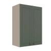 Módulo Armário Aéreo 88x60x34cm 2 Portas 100% MDF Cozinha Provence Robel Fendi/Salvia Matte