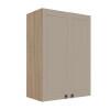 Módulo Armário Aéreo 88x60x34cm 2 Portas 100% MDF Cozinha Provence Robel Hanover/Fendi Matte