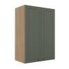 Módulo Armário Aéreo 88x60x34cm 2 Portas 100% MDF Cozinha Provence Robel Hanover/Salvia Matte