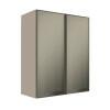 Módulo Armário Aéreo 88x70X34cm 2 Portas Vidro Reflecta Cozinha Modulada Robel Fendi