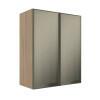 Módulo Armário Aéreo 88x70X34cm 2 Portas Vidro Reflecta Cozinha Modulada Robel Hanover