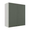 Módulo Armário Aéreo 88x80x34cm 2 Portas 100% MDF Cozinha Provence Robel Branco/Salvia Matte