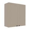 Módulo Armário Aéreo 88x80x34cm 2 Portas 100% MDF Cozinha Provence Robel Fendi/Fendi Matte