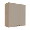 Módulo Armário Aéreo 88x80x34cm 2 Portas 100% MDF Cozinha Provence Robel Hanover/Fendi Matte