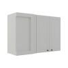 Módulo Armário Aéreo Canto Reto 68x100x34cm 100% MDF Cozinha Provence Robel Branco/Branco Matte