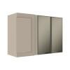 Armário Aéreo Canto Reto 68x100x36 Vidro Reflecta Cozinha Modulada Robel Fendi