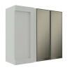 Armário Aéreo Canto Reto 88x100x36 Vidro Reflecta Cozinha Modulada Robel Branco