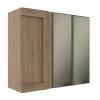 Armário Aéreo Canto Reto 88x100x36 Vidro Reflecta Cozinha Modulada Robel Hanover