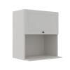 Módulo Armário Aéreo Nicho Micro-Ondas 68x60x43cm 100% MDF Cozinha Provence Robel Branco/Branco Matte