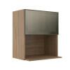 Armário Aéreo Nicho Micro-Ondas 68x60x43 Vidro Reflecta Cozinha Modulada Robel Hanover