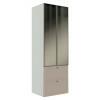 Módulo Paneleiro 172x70x56cm 2G 2P Vidro Reflecta Cozinha Provence Robel Branco/Fendi Matte
