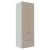 Módulo Paneleiro 172x70x56cm 2 Portas 2 Gavetas 100% MDF Cozinha Provence Robel Branco/Fendi Matte