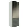 Módulo Paneleiro 172x70x56cm 2G 2P Vidro Reflecta Cozinha Provence Robel Branco/Salvia Matte