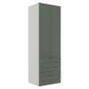 Módulo Paneleiro 172x70x56cm 2 Portas 2 Gavetas 100% MDF Cozinha Provence Robel Branco/Salvia Matte