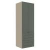 Módulo Paneleiro 172x70x56cm 2 Portas 2 Gavetas 100% MDF Cozinha Provence Robel Fendi/Salvia Matte