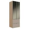 Módulo Paneleiro 172x70x56cm 2G 2P Vidro Reflecta Cozinha Provence Robel Hanover/Fendi Matte