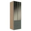 Módulo Paneleiro 172x70x56cm 2G 2P Vidro Reflecta Cozinha Provence Robel Hanover/Salvia Matte