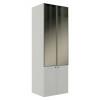 Módulo Paneleiro 208x70x56cm 4P Com Vidro Reflecta Cozinha Provence Robel Branco/Branco Matte
