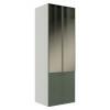 Módulo Paneleiro 208x70x56cm 4P Com Vidro Reflecta Cozinha Provence Robel Branco/Salvia Matte