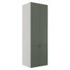 Módulo Paneleiro 208x70x56cm 4 Portas 100% MDF Cozinha Provence Robel Branco/Salvia Matte