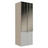 Módulo Paneleiro 208x70x56cm 4P Com Vidro Reflecta Cozinha Provence Robel Fendi/Branco Matte