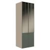 Módulo Paneleiro 208x70x56cm 4P Com Vidro Reflecta Cozinha Provence Robel Fendi/Salvia Matte