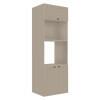 Módulo Torre Quente 208x70x56cm Micro-Ondas Forno 100% MDF Cozinha Provence Robel Fendi/Fendi Matte