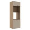 Módulo Torre Quente 208x70x56cm Micro-Ondas Forno 100% MDF Cozinha Provence Robel Hanover/Fendi Matte
