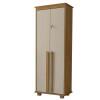Organizador Multiuso 75cm 2 Portas México RV Móveis Cinamomo/Off White