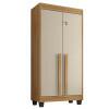 Organizador Multiuso 70cm Lavanderia Quarto Escritório 2 portas Paris RV Móveis Cinamomo/Off White