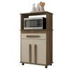 Balcão Multiuso Para Micro-ondas ou Forno 74cm Toronto RV Móveis Freijó/Off White