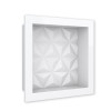 Nicho Parede Para Banheiro 30x30x10 Mármore Sintético Cozimax Branco Textura