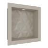 Nicho Para Banheiro 30x30 Com LED Mármore Sintético Cozimax Bege Textura