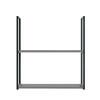 Módulo Nicho Metal 68x60x33cm 2 Prateleiras Cozinha Modulada Robel Cinza