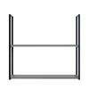 Módulo Nicho Metal 68x80x33cm 2 Prateleiras Cozinha Modulada Robel Cinza