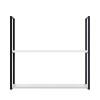 Módulo Nicho Metal 68x80x33cm 2 Prateleiras Cozinha Modulada Robel Branco